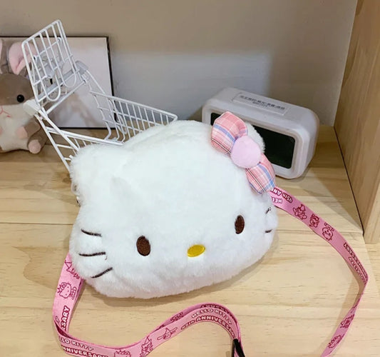 Hello Kitty Plush Crossbody Purse