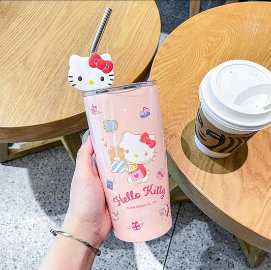 Hello Kitty Cup with reusable straw