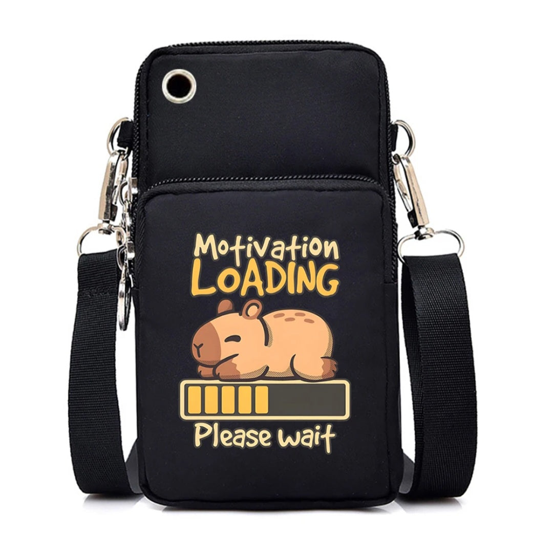 Capybara Motivation Loading Crossbody purse