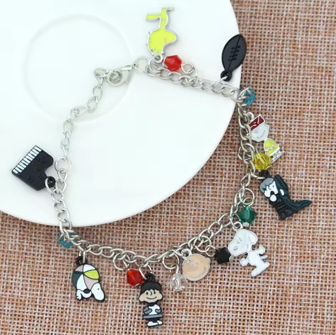 Snoopy and the Peanut Gang Charm Bracelet
