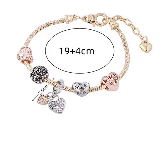 Rose Gold Charm Bracelet