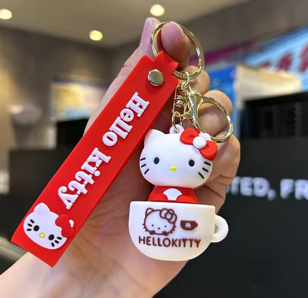 Hello Kitty Coffee Keychain
