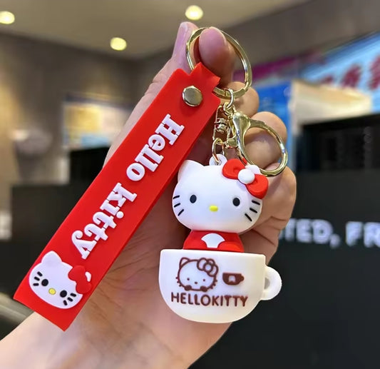 Hello Kitty Coffee Keychain
