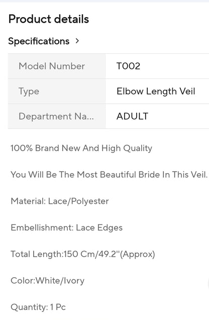 Beautiful embroided long veil