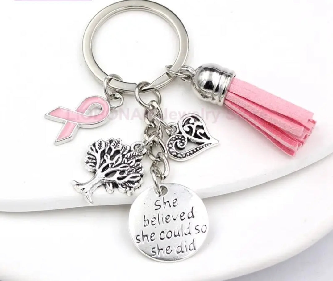 Breast Cancer Awareness keychain