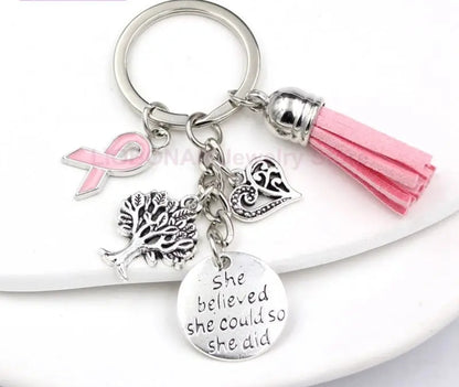 Breast Cancer Awareness keychain