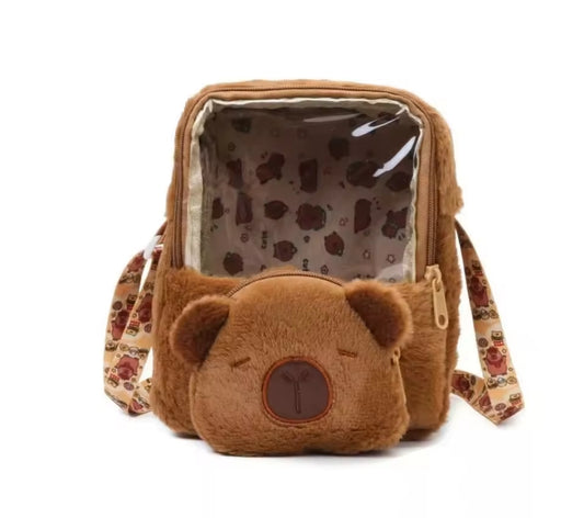 Capybara transparent Plush bag