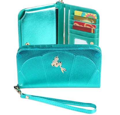 Little Mermaid Turquoise Wristlet Wallet
