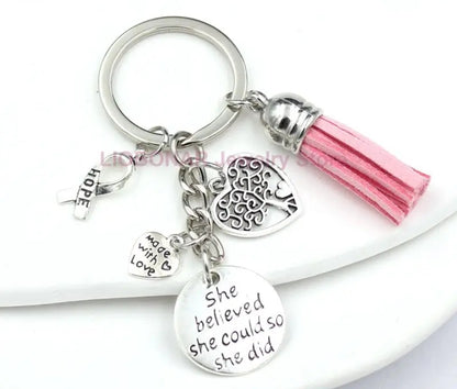 Breast Cancer Awareness keychain