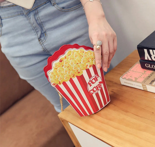 Popcorn inspired crossbody purse