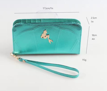 Little Mermaid Turquoise Wristlet Wallet
