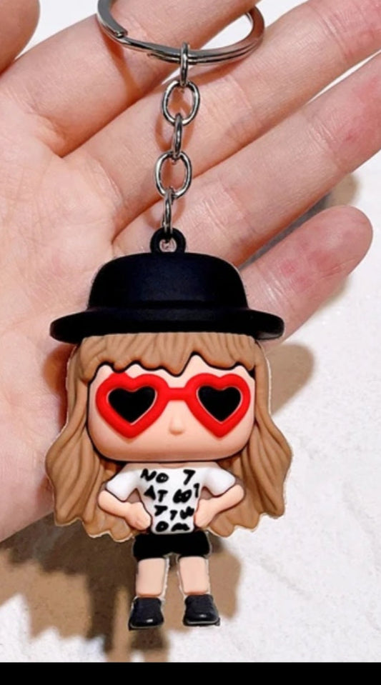 Taylor Swift Heart Glasses keychain