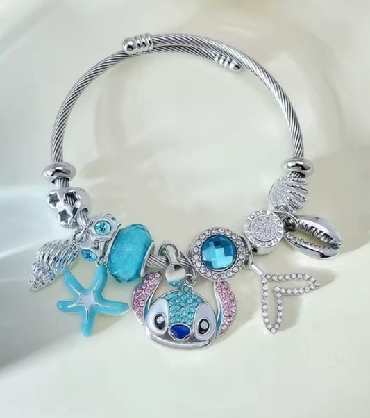 Disney Stitch Pandora inspired charm bracelets