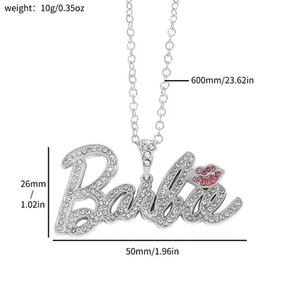 Barbie rhinestone necklace