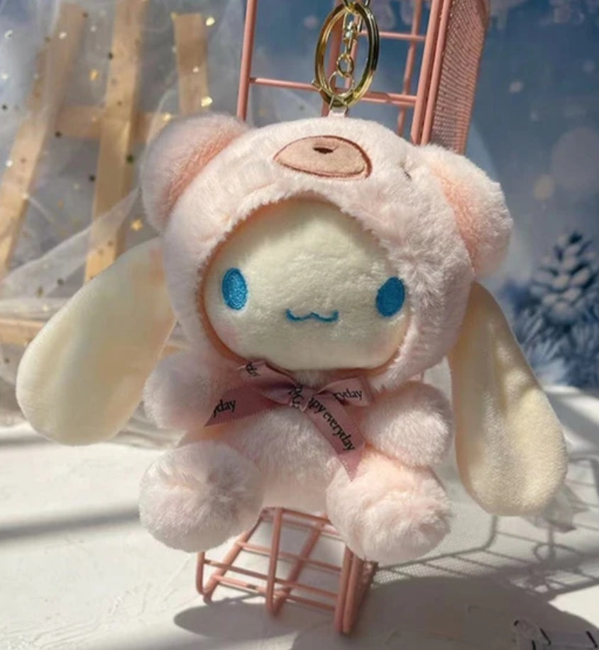 Mini character plush keychains