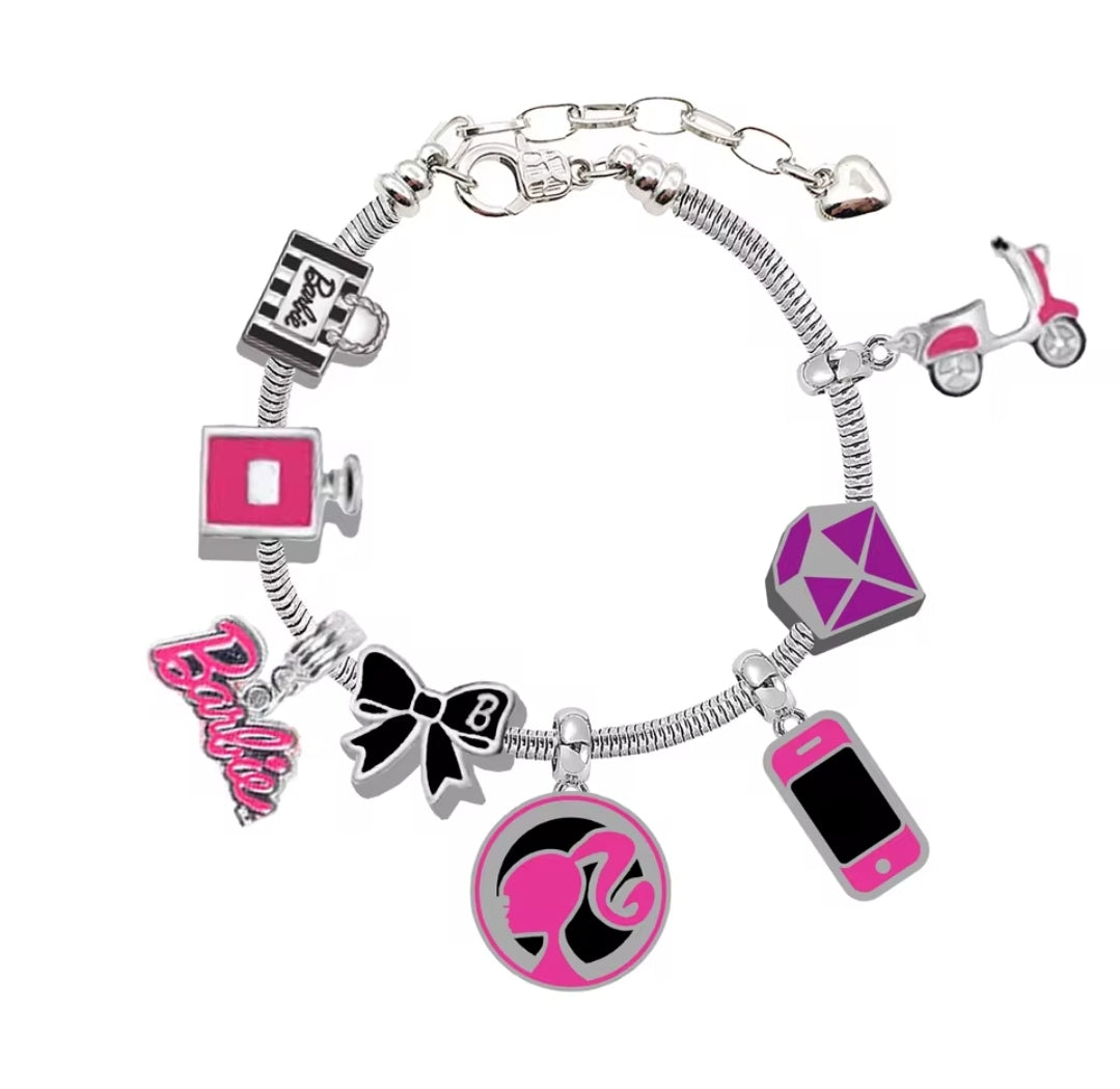 Barbie themed charm bracelet