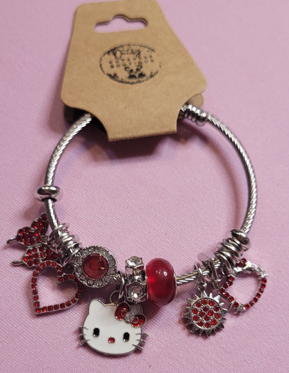 Hello Kitty Pandora inspired charm bracelet